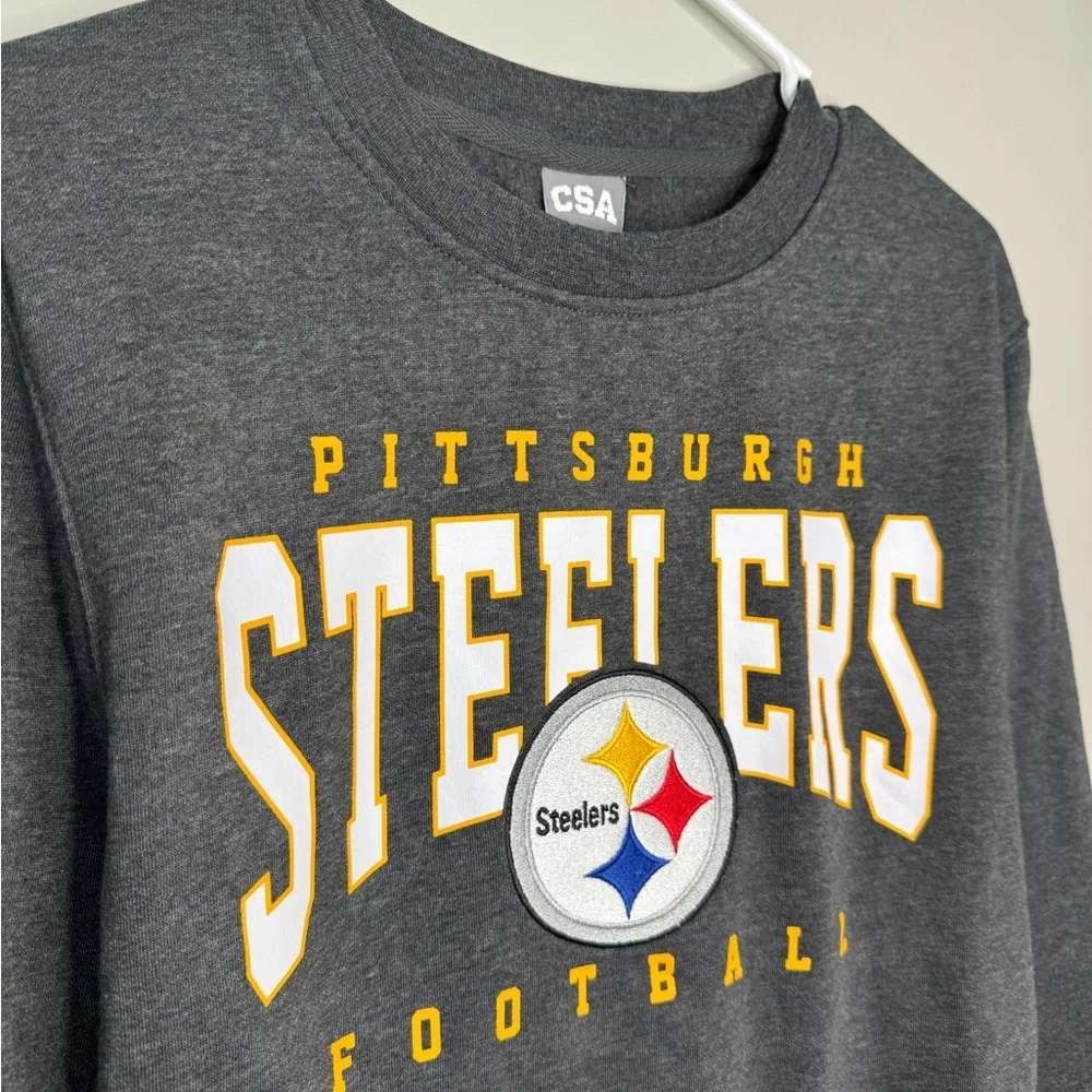 NWT CSA Pittsburgh Steelers Gray Sweater